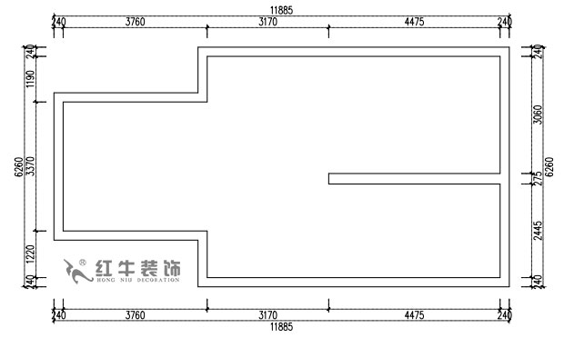張桐瑋|雨花村19-701-110㎡-現代簡約風格|3室2廳1衛(wèi)|新房裝修|定制家¥124244|全包12萬|00_03二層原始結構