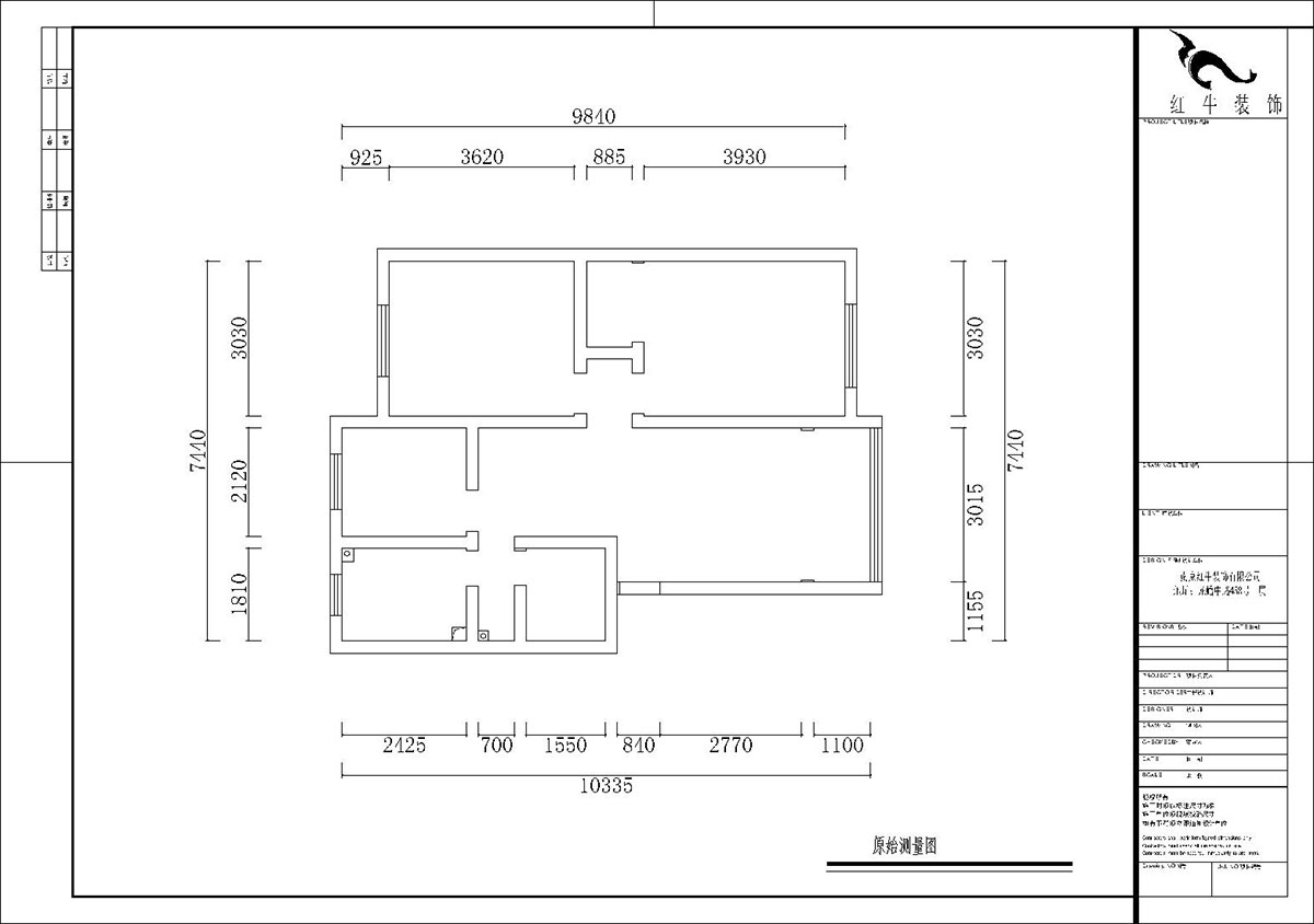熊皓宇|四方新村二村1-2-403-75㎡-現(xiàn)代風(fēng)格|3室1廳1衛(wèi)|老房改造裝修|定制家¥114000|全包11萬|00_01原始測量圖