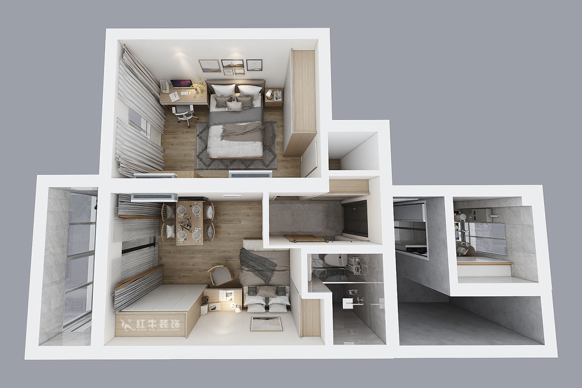 賈庭|木匠營123號605室-50㎡-現(xiàn)代風(fēng)格|2室0廳1廚1衛(wèi)|老房裝修|定制家¥83400|全包8