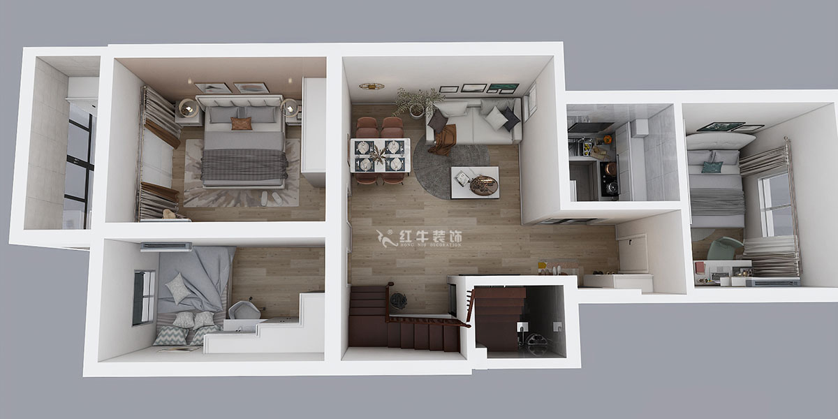 劉萍萍|華陽家園華彩苑47號702室-78㎡-簡約風格|3室2廳1衛(wèi)|老房裝修|定制家¥111517|全包11