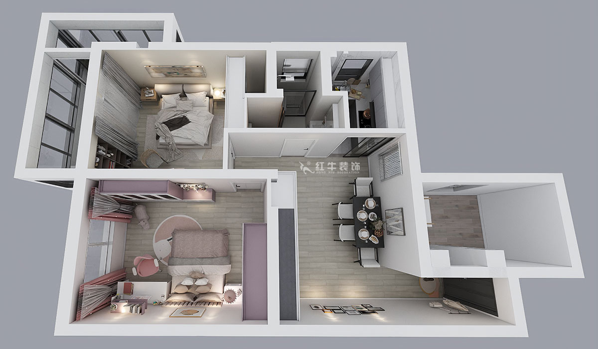 賈庭|蘭園19-504-85㎡-現(xiàn)代風(fēng)格|3室1廳1廚1衛(wèi)|老房裝修|定制家¥88000|全包11