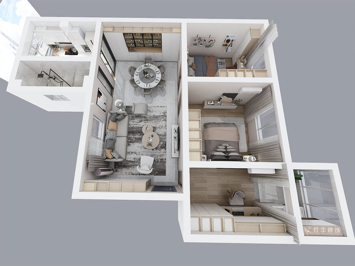 顧娟|中和橋30號78-2-303-93㎡-北歐風格|3室2廳1衛(wèi)|舊房裝修|定制家¥118000|全包12
