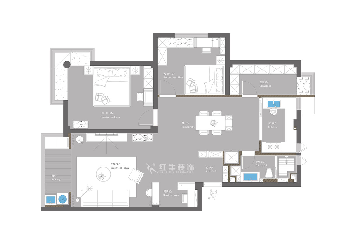 【實(shí)景案例】蔣琛|萬達(dá)茂-96㎡-日式風(fēng)格|2室1廳1衛(wèi)|新房裝修|定制家|全包14萬|00平面圖