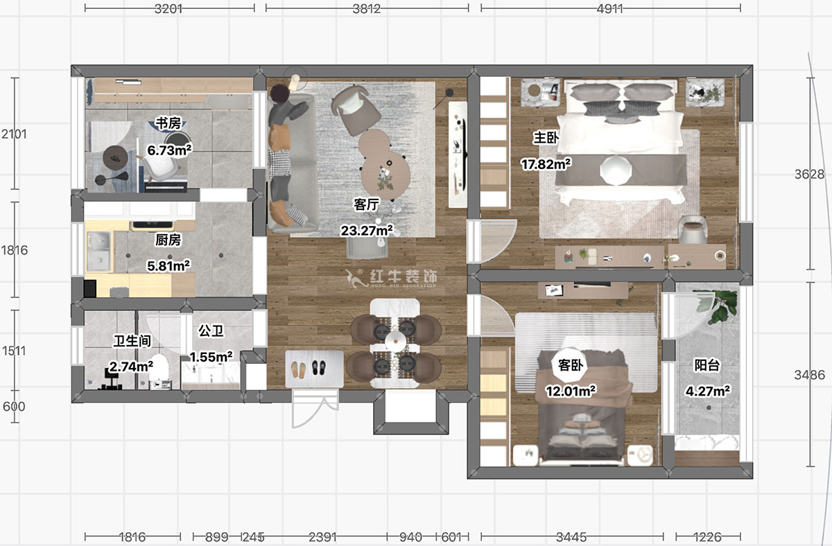顧娟|苜蓿園大街238號(hào)4-3-507-86㎡-北歐風(fēng)格|3室2廳1衛(wèi)|舊房裝修|定制家|全包12