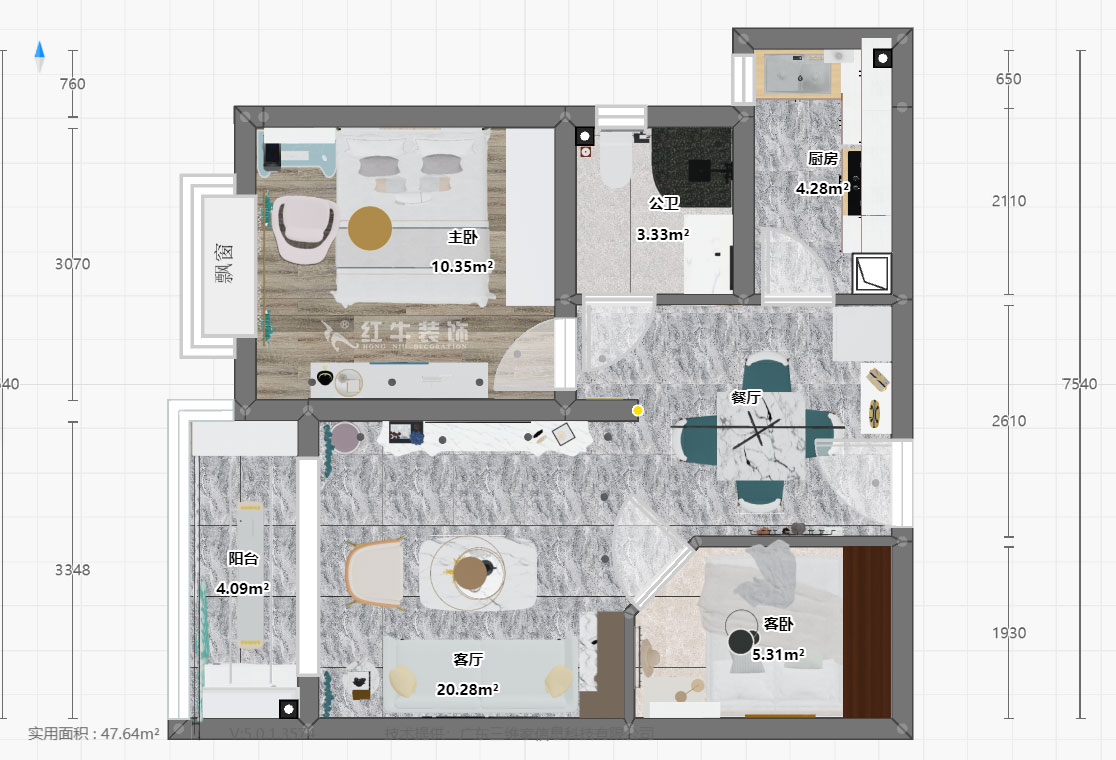 石海升|迎江雅居12-504-68㎡-簡(jiǎn)約輕奢風(fēng)格|2室2廳1衛(wèi)|新房裝修|定制家¥80051|全包8