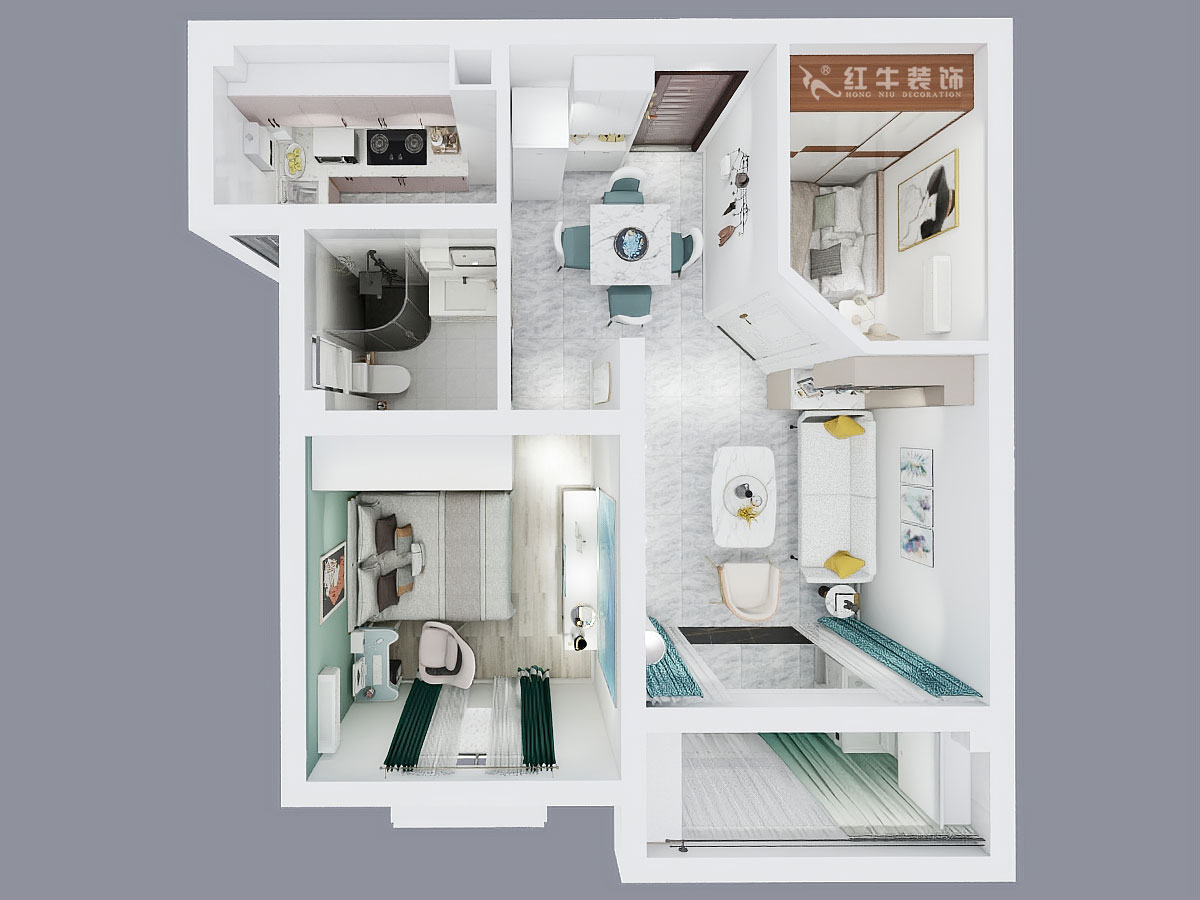 石海升|迎江雅居12-504-68㎡-簡(jiǎn)約輕奢風(fēng)格|2室2廳1衛(wèi)|新房裝修|定制家¥80051|全包8