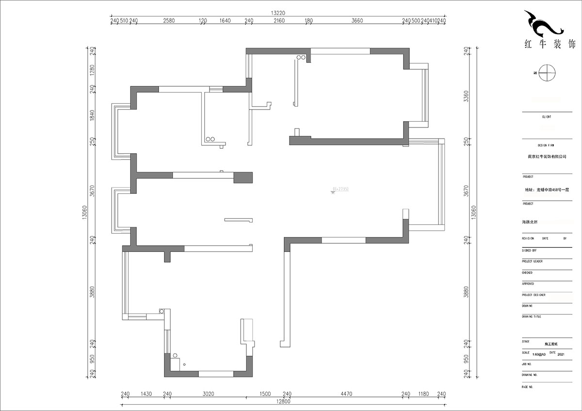朱明琪|海德北岸17-1-1401-120㎡-簡(jiǎn)約風(fēng)格|3室2廳2衛(wèi)|新房裝修|定制家¥185496|全包17萬(wàn)|00_01原始結(jié)構(gòu)圖