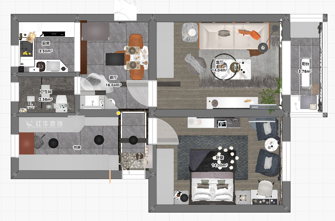 孟憲濤|陳家牌坊2-404-74㎡-簡約風(fēng)格|3室1廳1衛(wèi)|新房裝修|定制家|全包12萬|00_03平面彩圖