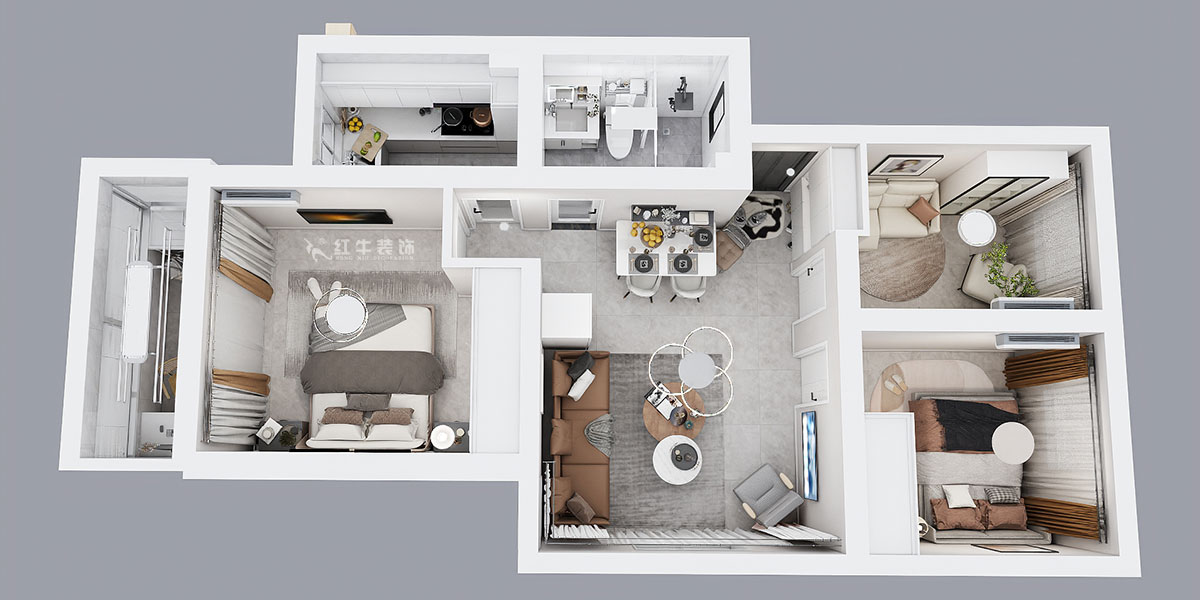 高靈慧|鳳凰三村12-301-60㎡-北歐風(fēng)格|2室1廳1衛(wèi)|老房裝修|定制家|全包8