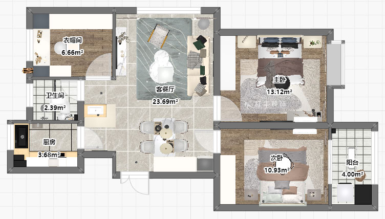 賈庭|鐘秀嘉園13-401-80㎡-現(xiàn)代風(fēng)格|3室2廳1廚1衛(wèi)|新房裝修|定制家|全包9