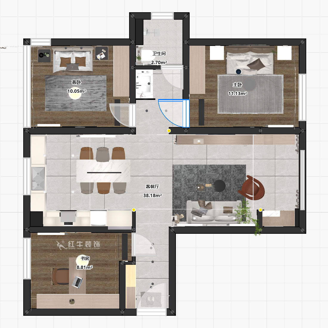 劉曉芳|保利國際社區(qū)-8-1904-95㎡-現(xiàn)代風(fēng)格|3室2廳1衛(wèi)|老房裝修|定制家|全包12