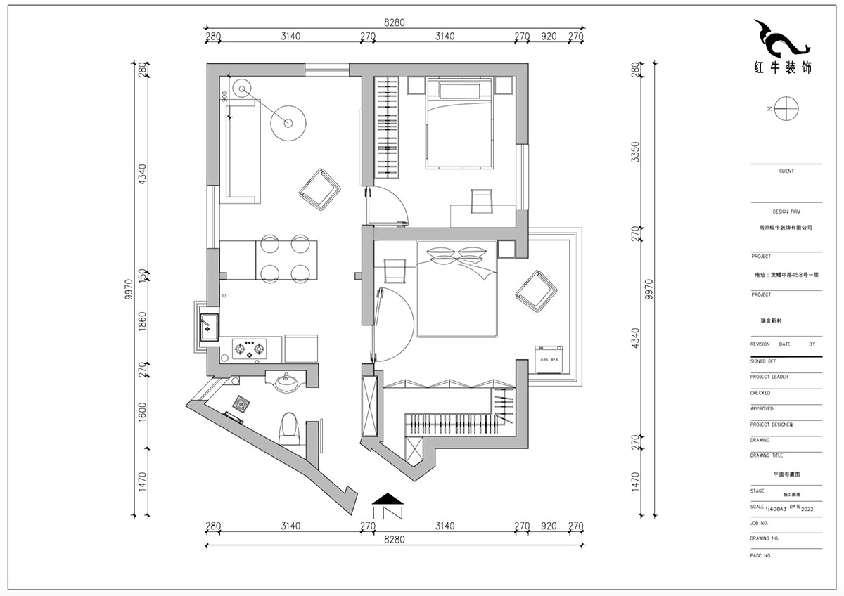 朱明琪｜瑞金新村23-504-1902-69㎡-現(xiàn)代簡(jiǎn)約風(fēng)格｜2室1廳1衛(wèi)｜老房翻新｜定制家｜全包12萬｜00_02平面設(shè)計(jì)圖