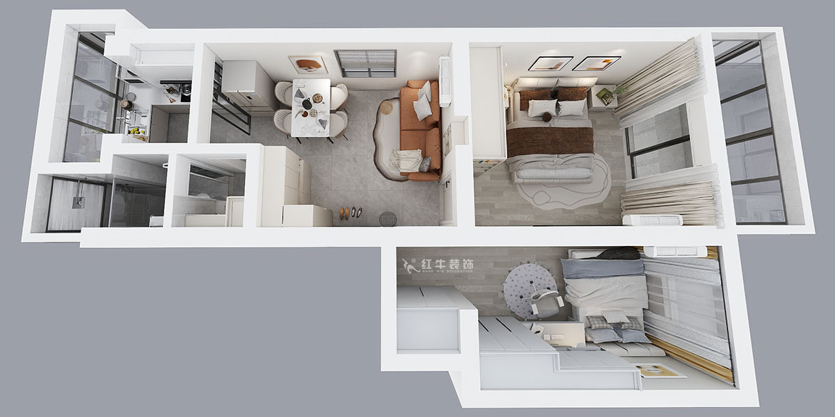 賈庭｜水西門大街133號1-201-52㎡-現(xiàn)代風(fēng)格｜2室1廳1廚1衛(wèi)｜老房裝修｜定制家｜全包8