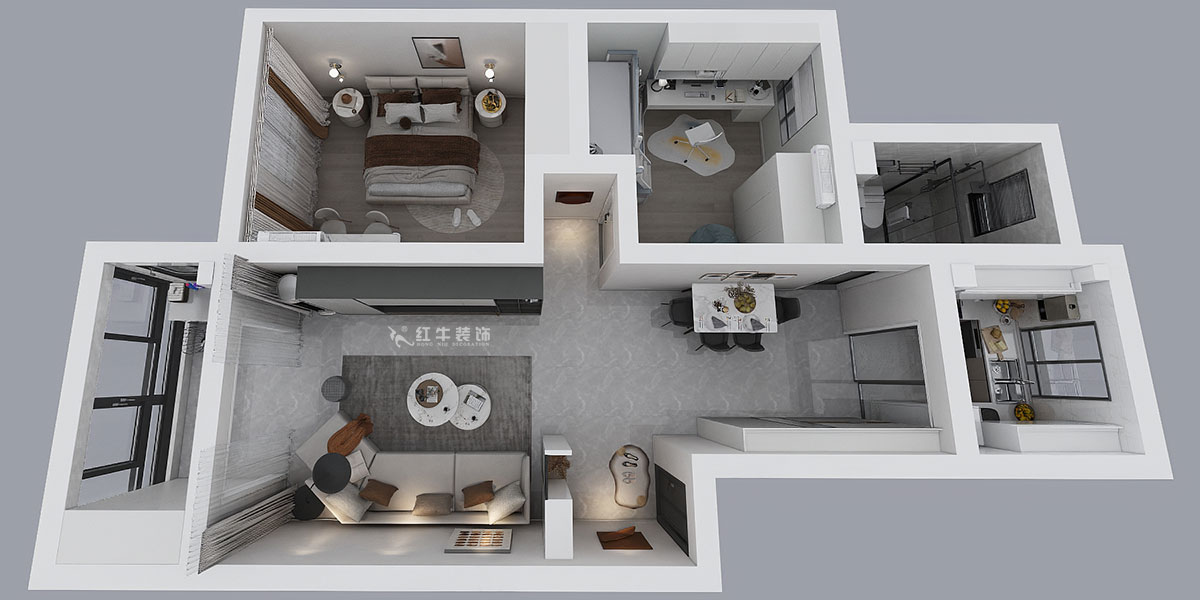 陶陽(yáng)|御水灣花園15-402-90㎡-簡(jiǎn)約風(fēng)格|2室2廳1衛(wèi)|二手房裝修|定制家|全包12萬(wàn)|00_04鳥瞰圖