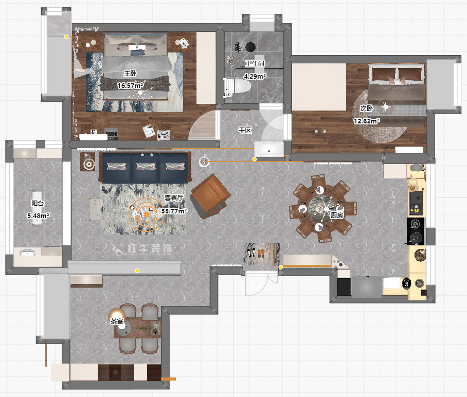 劉萍萍|大發(fā)燕瀾灣1-1108-115㎡-新中式風格|3室2廳1衛(wèi)|老房裝修|定制家|全包14