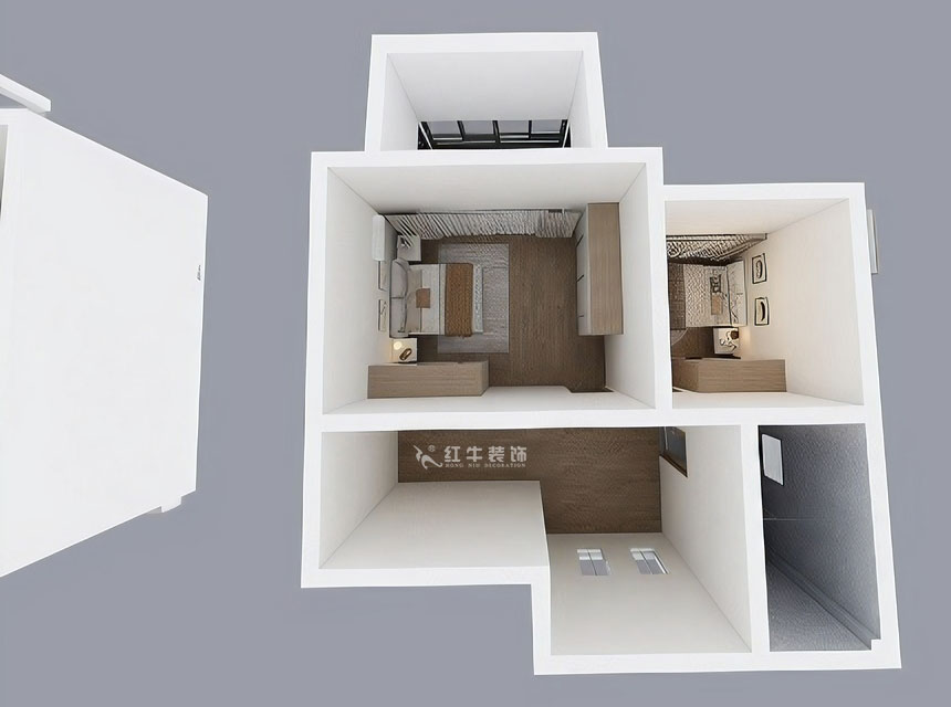 孟憲濤|養(yǎng)龍山莊D-11B-120㎡-現(xiàn)代簡約風(fēng)格|3室2廳2衛(wèi)|老房裝修|定制家|全包14萬|00_07二樓鳥瞰