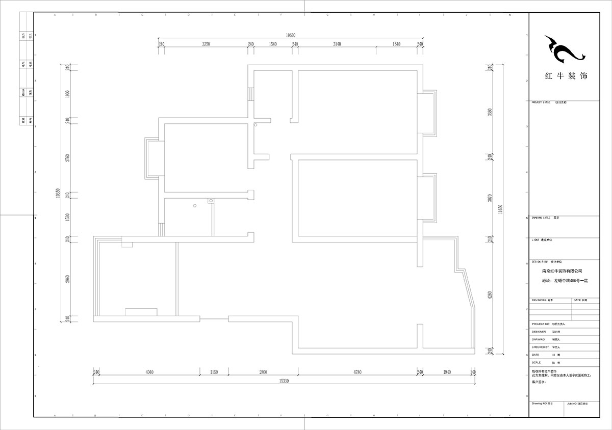 陸利民｜楓丹白露城市花園32-301-126㎡-現(xiàn)代簡約風格｜3室2廳2衛(wèi)｜舊房裝修｜半包9萬｜00_01原始結(jié)構(gòu)圖