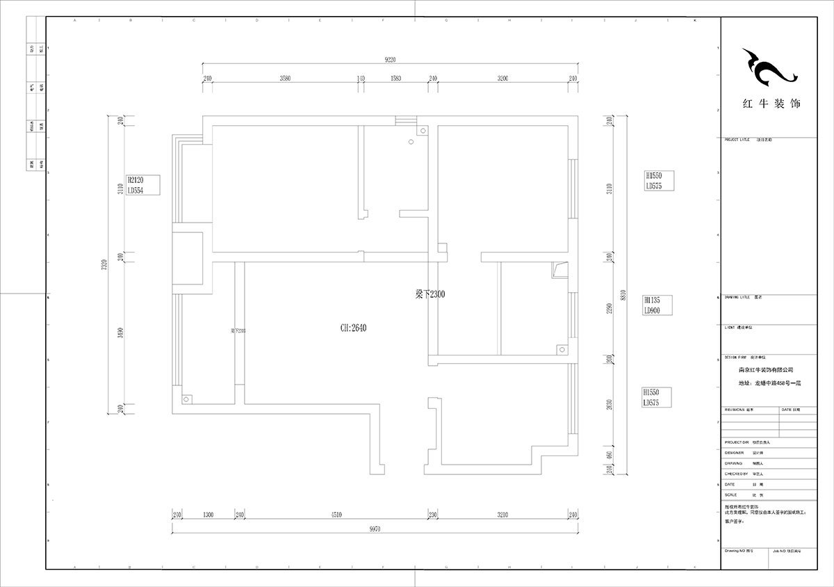 陸利民｜文墨花苑10-909-87㎡-現(xiàn)代風格｜3室2廳1衛(wèi)｜舊房裝修｜定制家｜全包12萬｜00_01原始結構圖