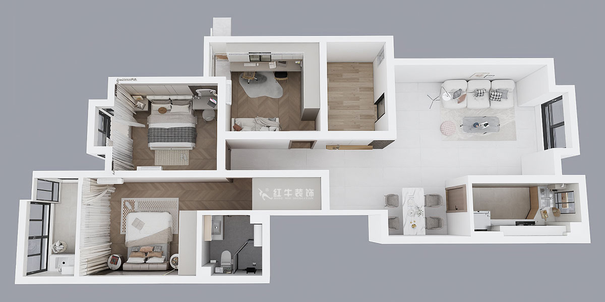 劉萍萍｜東城水岸11-A-1502-132㎡-奶油風｜3室2廳2衛(wèi)｜老房裝修｜定制家｜全包20