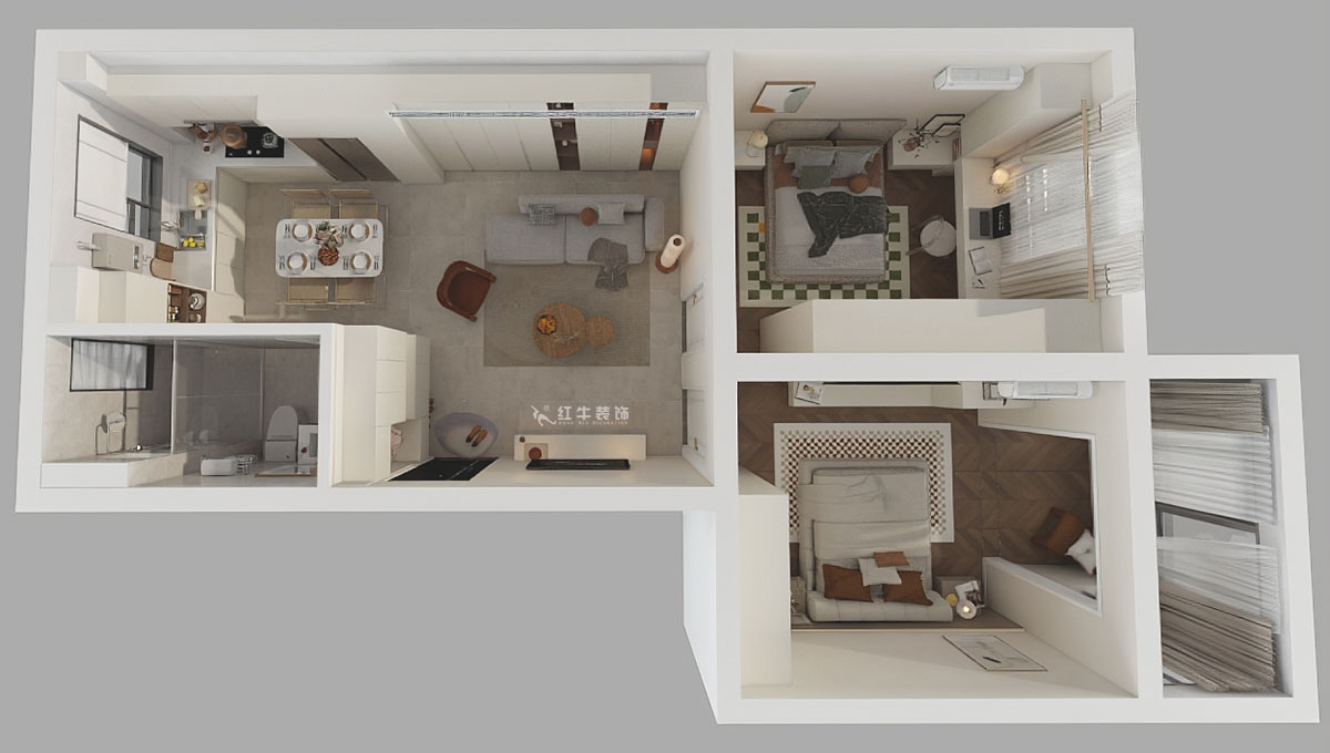 顧娟｜浦東路4號(hào)10-3-405-75㎡-現(xiàn)代簡(jiǎn)約風(fēng)格｜2室2廳1衛(wèi)｜舊房裝修｜定制家｜全包12