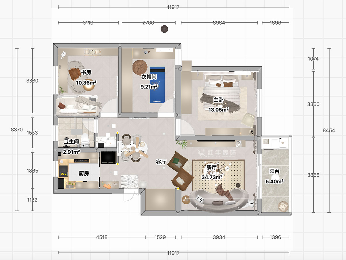 顧娟｜天福園小區(qū)31-401-90㎡-現(xiàn)代簡(jiǎn)約風(fēng)格｜3室2廳1衛(wèi)｜舊房裝修｜定制家｜全包13