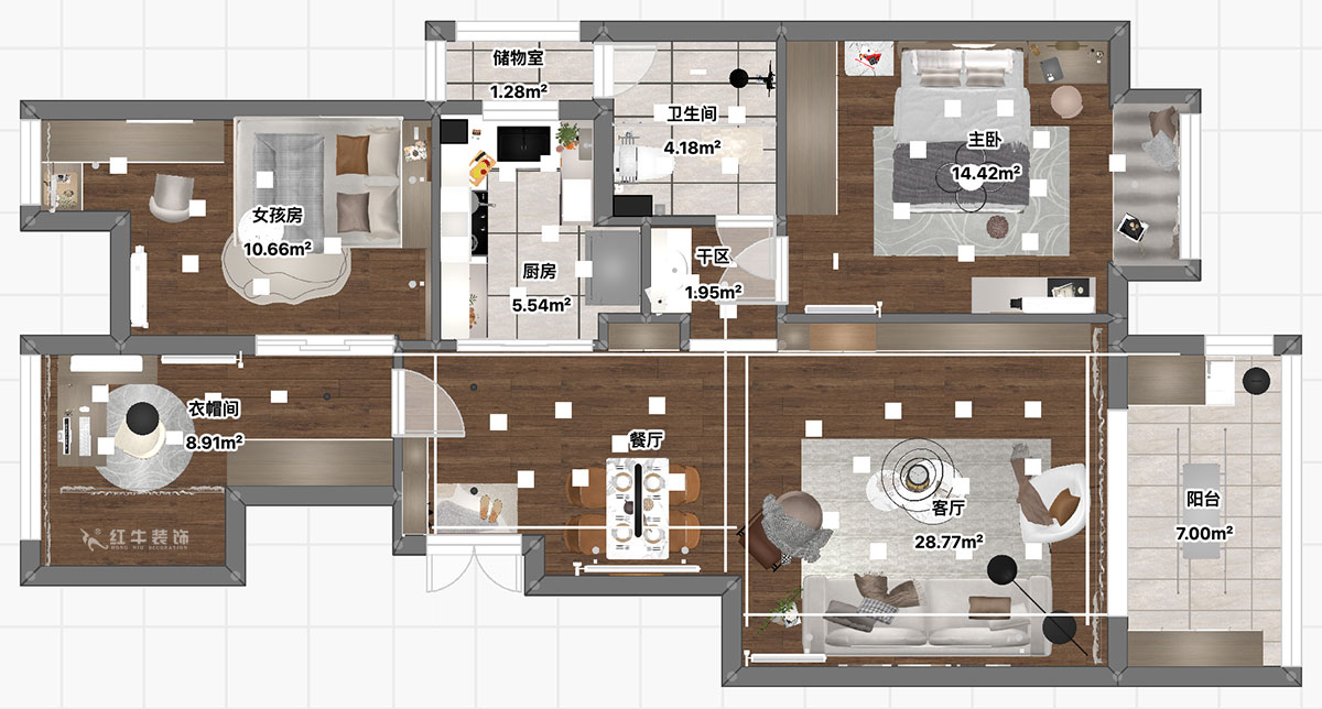 吳波|紫金華府47-505-94㎡-現(xiàn)代簡(jiǎn)約風(fēng)格|3室2廳1衛(wèi)|新房裝修|定制家|全包12
