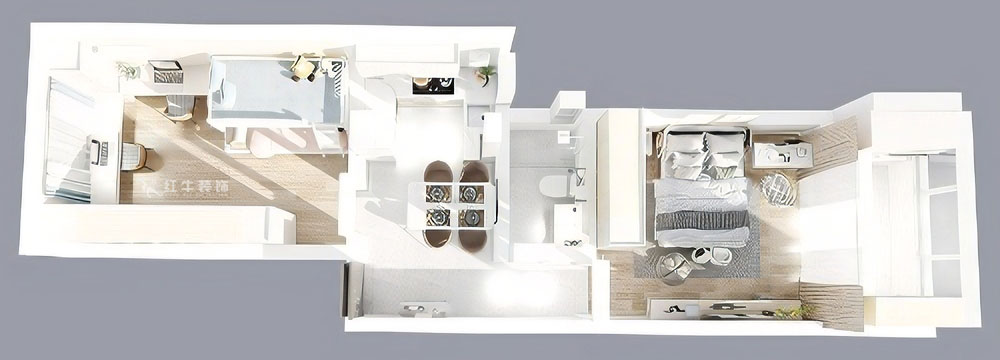 顧娟｜游府新村14-53-702-60㎡-現(xiàn)代簡(jiǎn)約風(fēng)格｜2室2廳1衛(wèi)｜舊房裝修｜定制家｜全包11萬(wàn)｜00_04鳥(niǎo)瞰圖