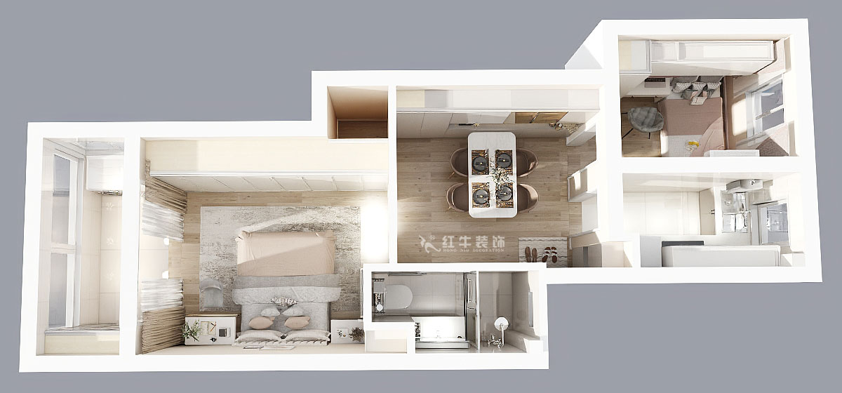 顧娟｜御河新村10-505-60㎡-現(xiàn)代簡(jiǎn)約風(fēng)格｜2室2廳1衛(wèi)｜舊房裝修｜定制家｜全包11