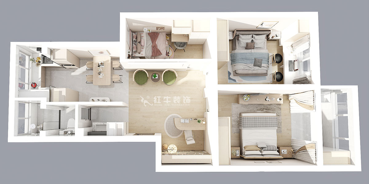 顧娟｜郵政世紀(jì)花園43-101-75㎡-現(xiàn)代簡(jiǎn)約風(fēng)格｜3室2廳1衛(wèi)｜舊房裝修｜定制家｜全包12