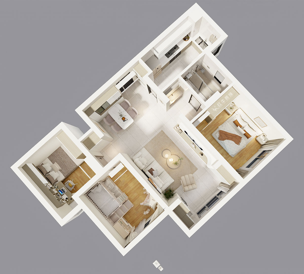 陸利民｜保利國際社區(qū)2-1-2402-89㎡-現(xiàn)代風(fēng)格｜3室2廳1衛(wèi)｜新房裝修｜定制家｜全包13