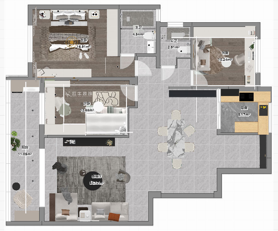 賈庭|陽(yáng)光聚寶山莊臻園28-2-304-128㎡-現(xiàn)代風(fēng)格|3室2廳1廚2衛(wèi)|老房裝修|定制家|全包15