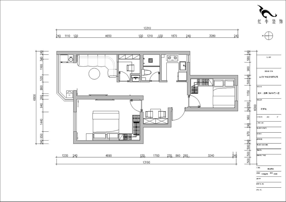朱明琪｜評(píng)事街137號(hào)3-402-71㎡-原木風(fēng)格｜3室2廳1衛(wèi)｜老房改造｜定制家｜全包11萬(wàn)｜00_02平面布置圖