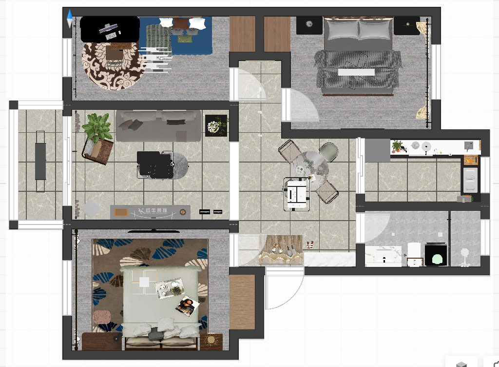 魏利利｜明故宮9號(hào)3-402-90㎡-現(xiàn)代簡(jiǎn)約風(fēng)格｜3室2廳1衛(wèi)｜老房改造｜定制家｜全包11