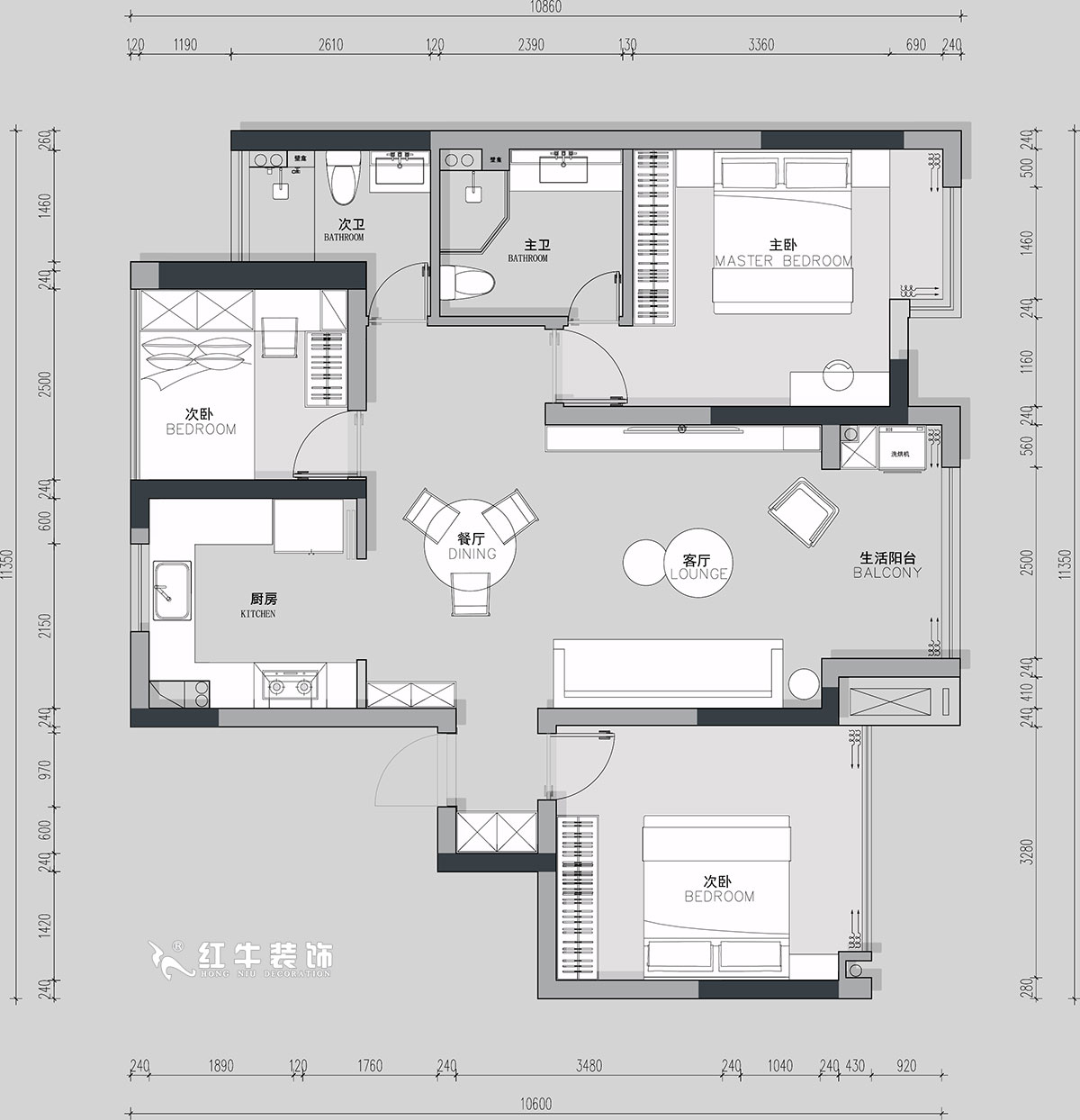 朱明琪|朗詩未來街區(qū)8-2-503-107㎡-現(xiàn)代風(fēng)格|3室2廳2衛(wèi)|新房裝修|定制家|全包17萬|00_02平面方案圖