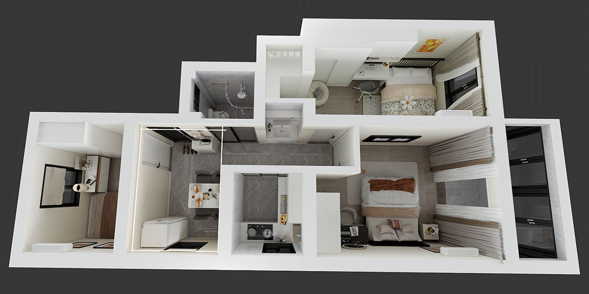 賈庭|中山門小區(qū)12-401-65㎡-現(xiàn)代風(fēng)格|3室1廳1廚1衛(wèi)|老房裝修|定制家|全包9