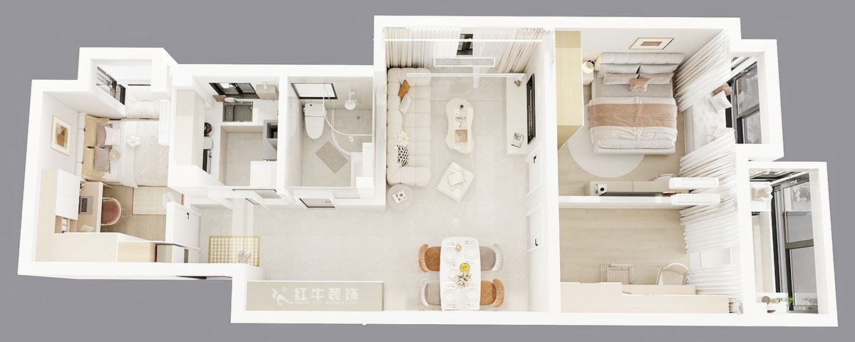 顧娟｜觀泓雅苑b3-801-85㎡-現(xiàn)代簡約風格｜3室2廳1衛(wèi)｜舊房裝修｜定制家｜全包12