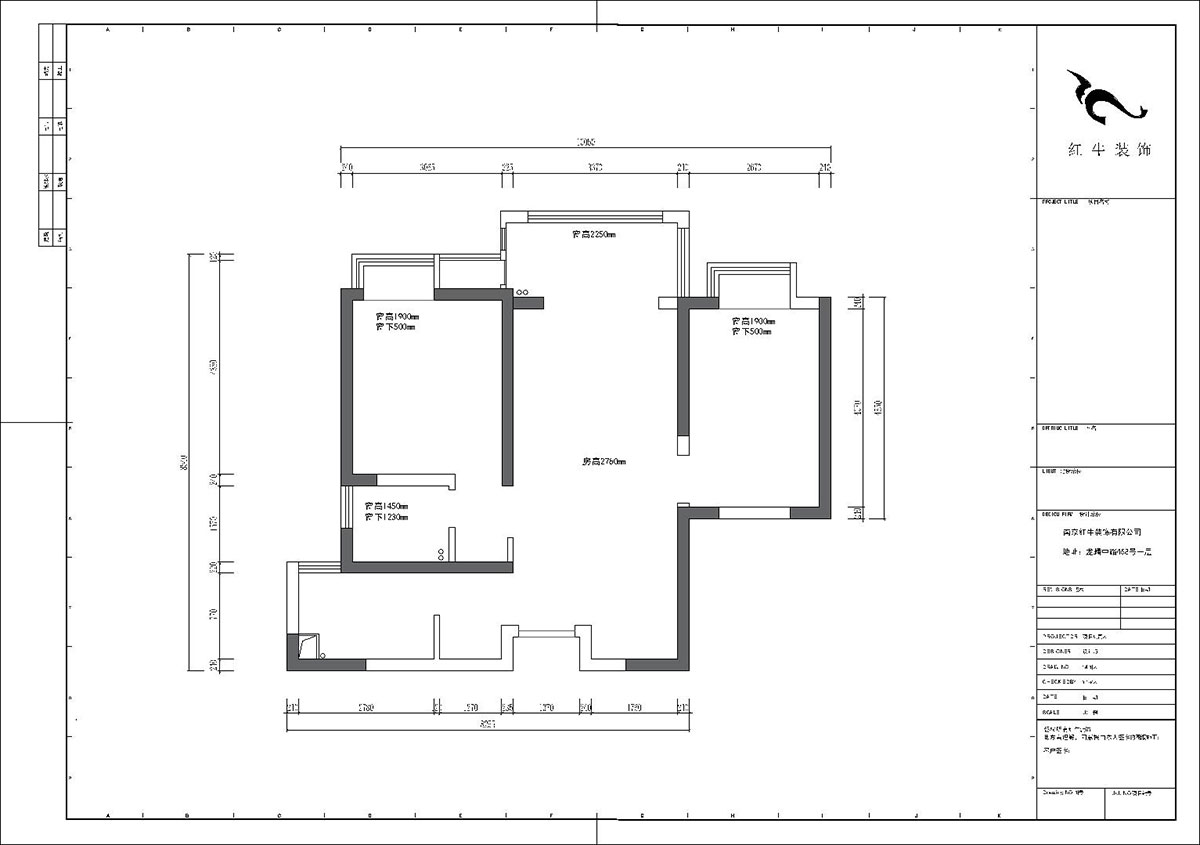 劉曉芳|濱江雅園11-2803-87㎡-北歐風(fēng)格|2室2廳1衛(wèi)|新房裝修|定制家|全包14萬|00_01原始結(jié)構(gòu)圖