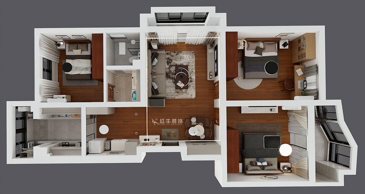 賈庭｜石城家園5-501-101㎡-新中式風(fēng)格｜2室2廳1廚1衛(wèi)｜老房裝修｜定制家｜全包13