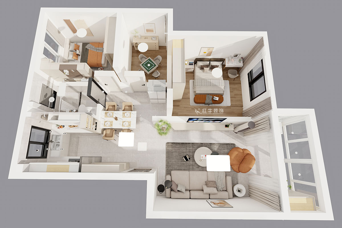 顧娟|云華雅園19-5-109-90㎡-現(xiàn)代風格|3室2廳1衛(wèi)|舊房裝修|定制家|全包13