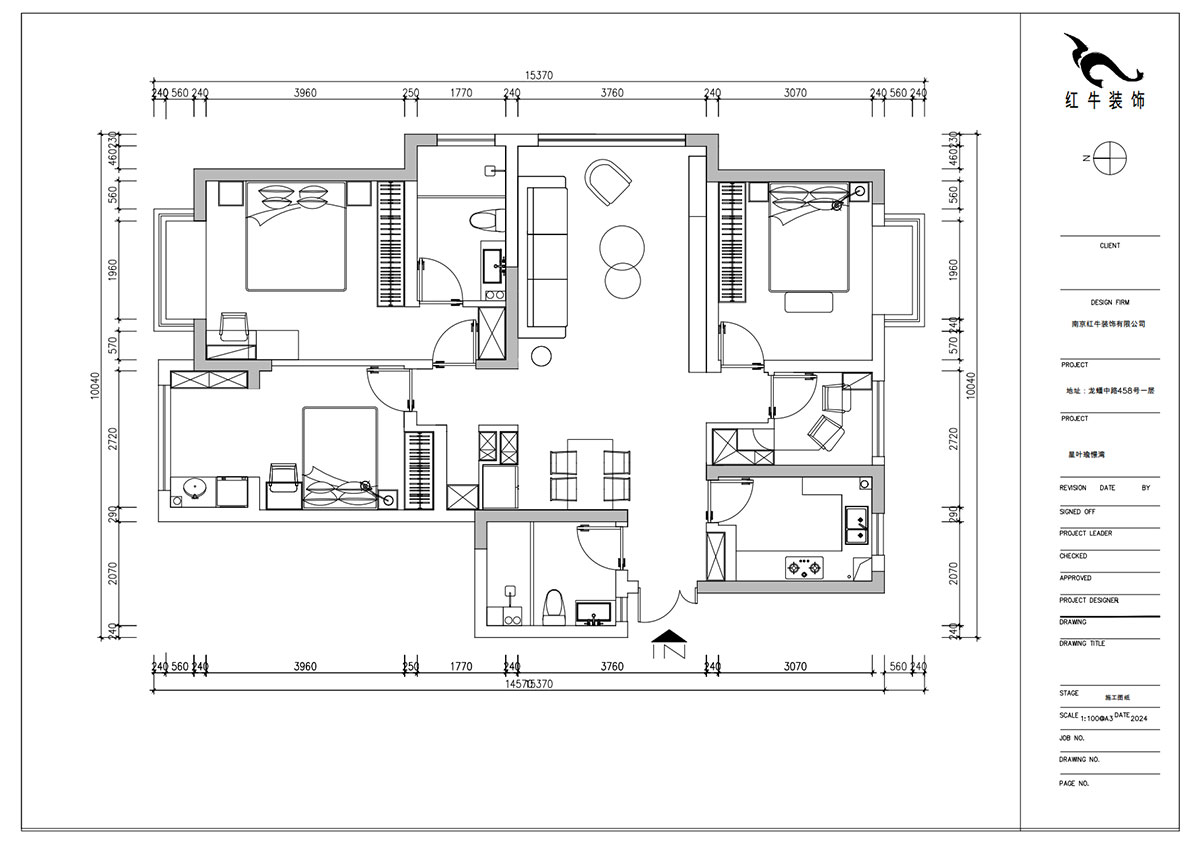 朱明琪|星葉瑜憬灣2-2-1006-127㎡-北歐風(fēng)格|3室2廳2衛(wèi)|新房裝修|定制家|全包16萬|00_02平面布置圖