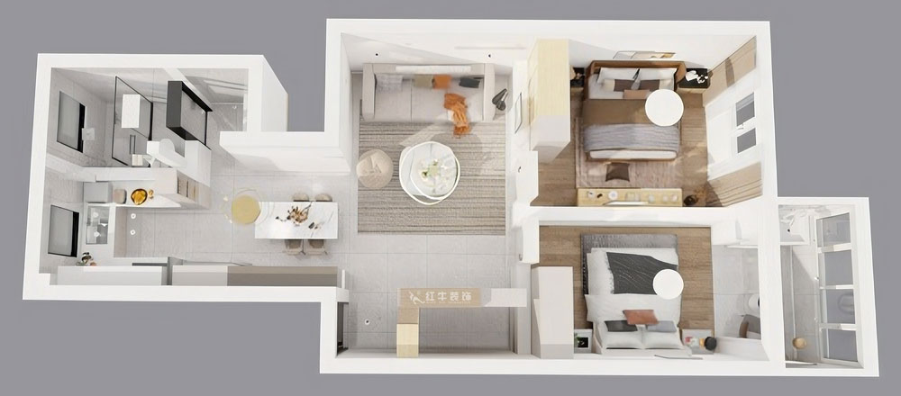 顧娟|曹后村30號(hào)大院4-3-304-75㎡-現(xiàn)代風(fēng)格|2室2廳1衛(wèi)|舊房裝修|定制家|全包12