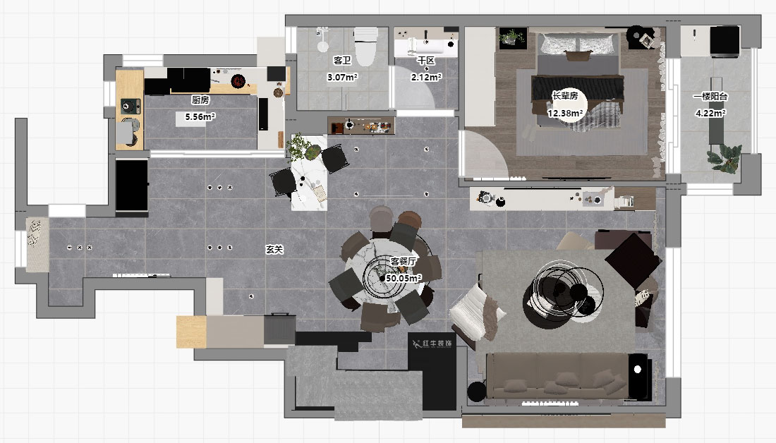 蔣?。┥紧斈芷咛?hào)院6-205-280㎡-現(xiàn)代簡(jiǎn)約風(fēng)格｜復(fù)式｜4室2廳3衛(wèi)｜毛坯裝修｜定制家｜全包40萬(wàn)｜00_05一層平面彩圖