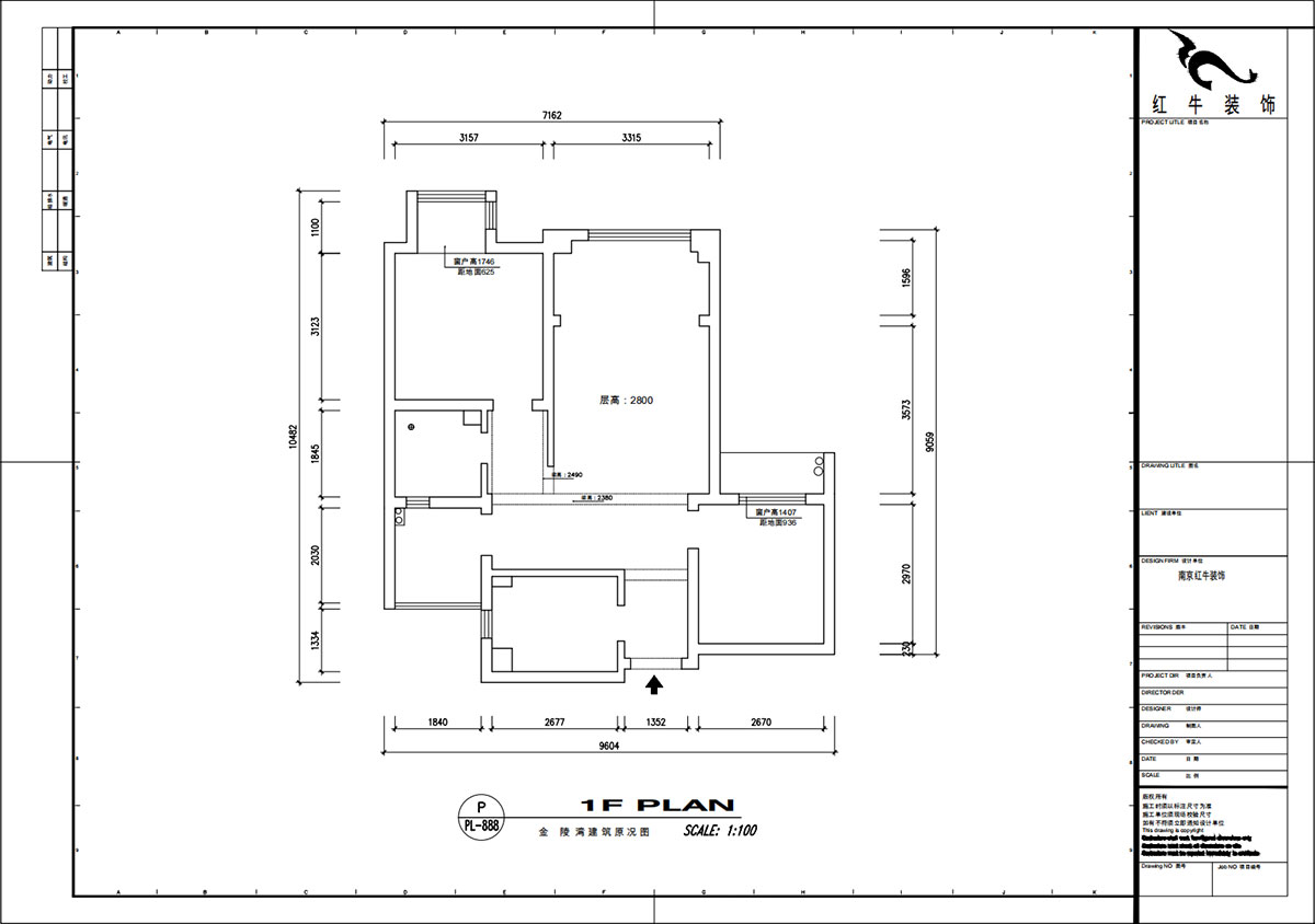 魏明花｜金陵灣6幢2-503-89㎡-現(xiàn)代簡約風格｜3室2廳1衛(wèi)｜二手房裝修｜定制家｜全包12萬｜00_01建筑原況圖