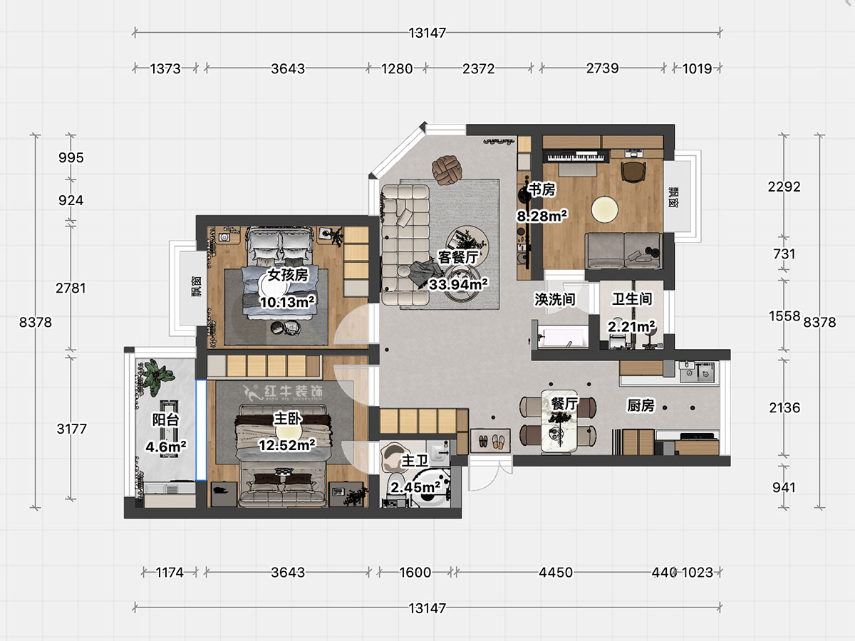 顧娟|春天家園11-37-402-90㎡-現(xiàn)代簡約風(fēng)格|3室2廳2衛(wèi)|舊房裝修|定制家|全包12萬|00_04平面彩圖