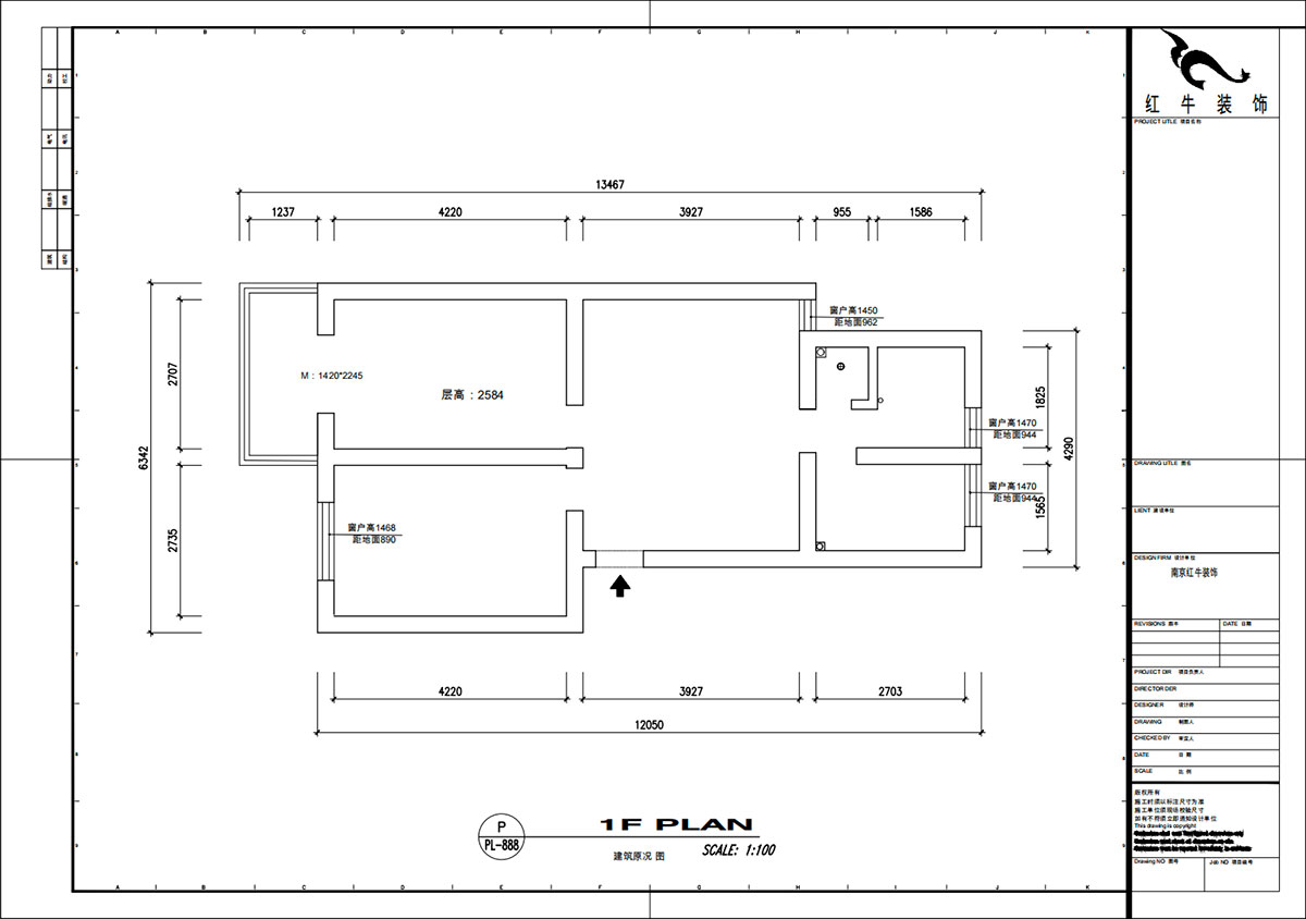 魏明花｜衛(wèi)橋新村17-502-70㎡-現(xiàn)代簡約風(fēng)格｜1室2廳1衛(wèi)｜二手房裝修｜定制家｜全包9萬｜00_01建筑原況圖