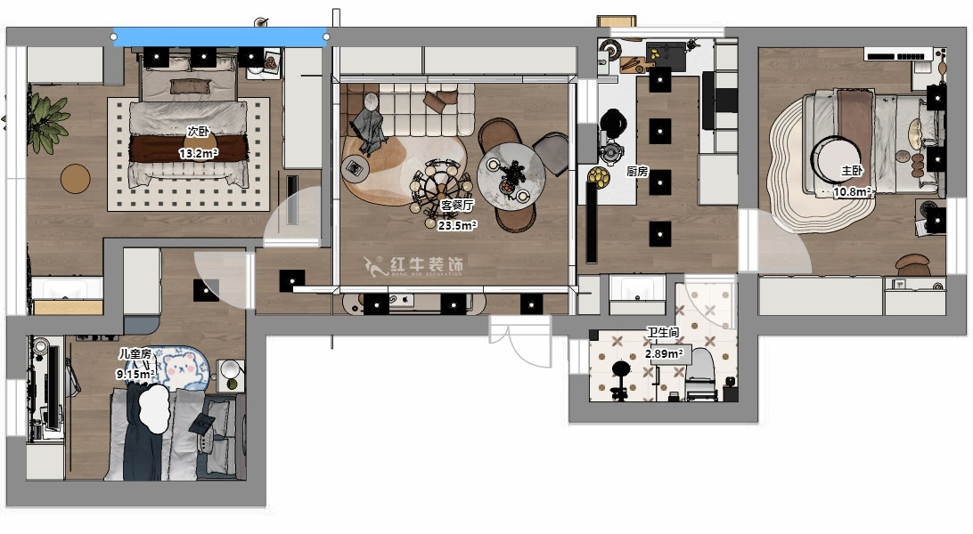 顧娟|紅廟小區(qū)18號1單元610室-72㎡-簡歐風(fēng)格|2室2廳1衛(wèi)|舊房裝修|定制家|全包11