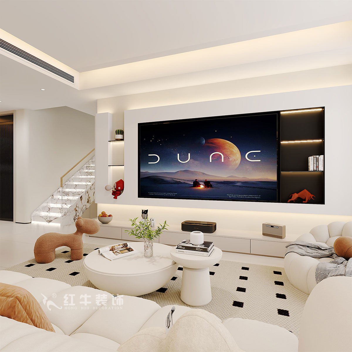 南京138㎡現(xiàn)代復(fù)式裝修，美學(xué)與家居共生！