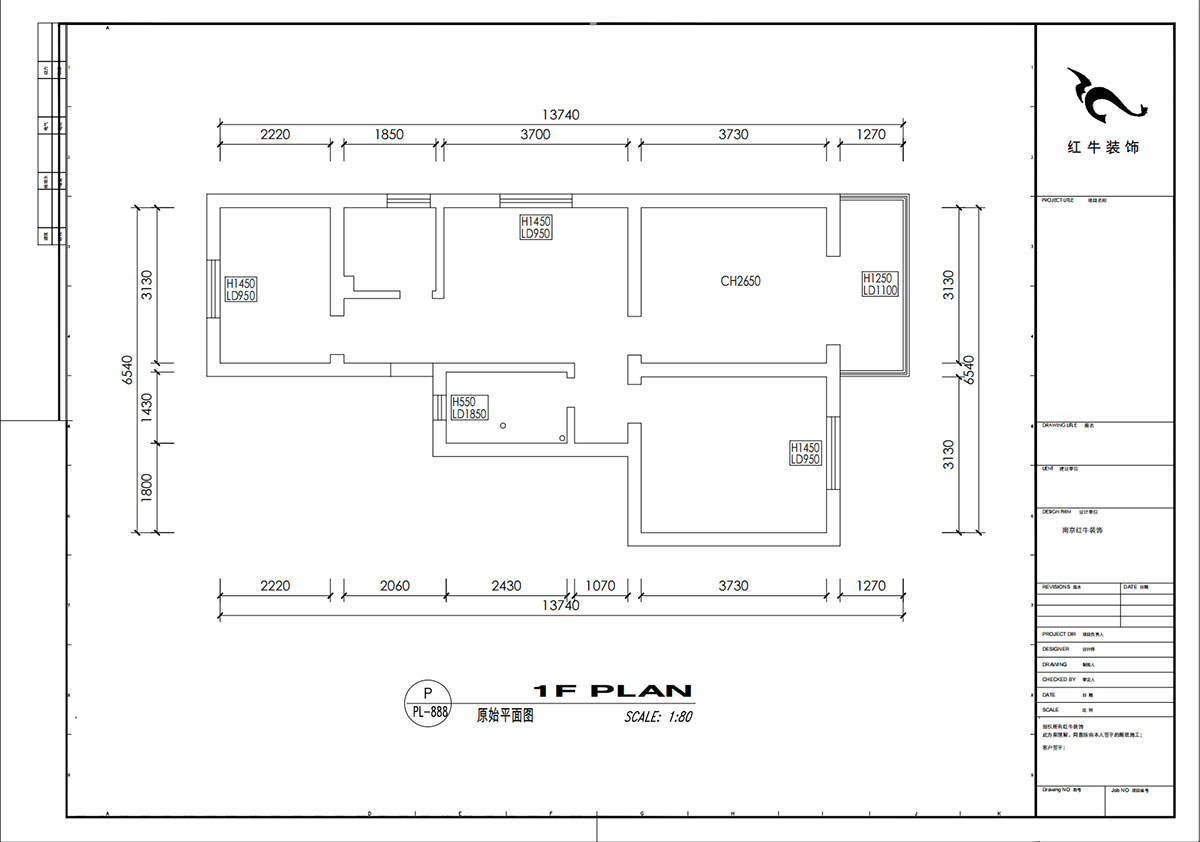 劉小勇|寧工新寓二村115號(hào)501-75㎡-現(xiàn)代簡(jiǎn)約風(fēng)格|3室1廳1衛(wèi)|老房裝修|定制家|全包10萬(wàn)|00_01原始結(jié)構(gòu)圖