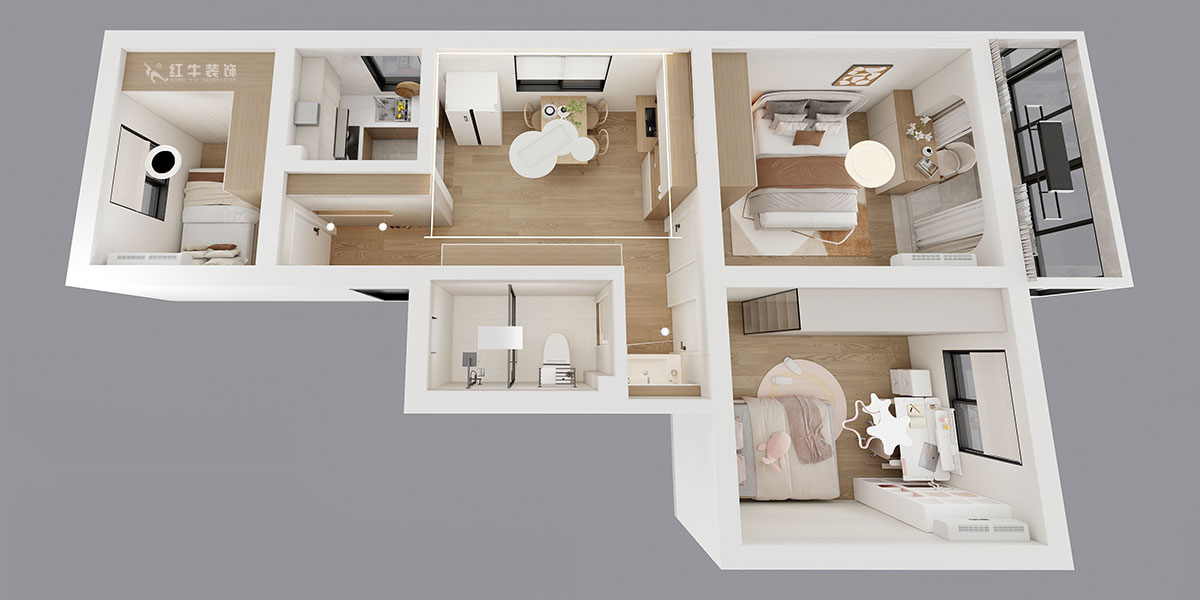 劉小勇|寧工新寓二村115號(hào)501-75㎡-現(xiàn)代簡(jiǎn)約風(fēng)格|3室1廳1衛(wèi)|老房裝修|定制家|全包10萬(wàn)|00_04鳥(niǎo)瞰圖