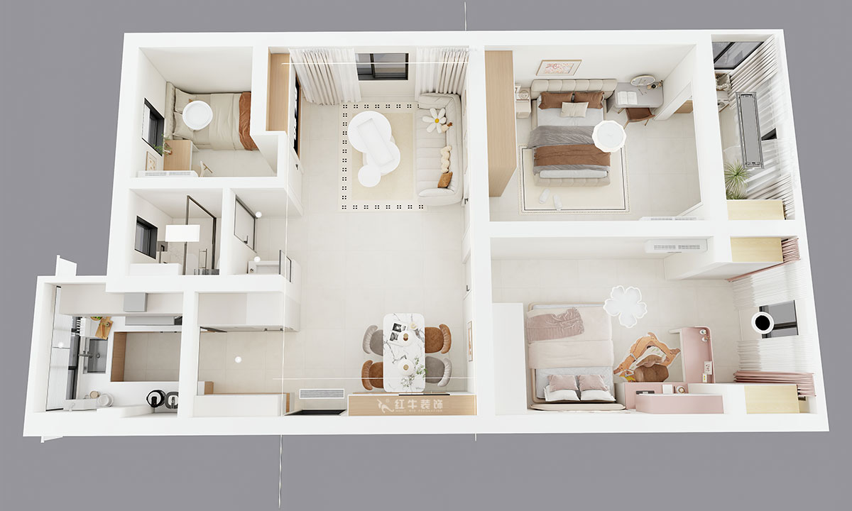 劉曉芳|大楊村25號205室-87㎡-原木奶油風(fēng)|3室2廳1衛(wèi)|老房裝修|定制家|全包10